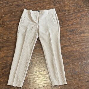Adrianna Papell Woman’s Beige Textured Dress Pants